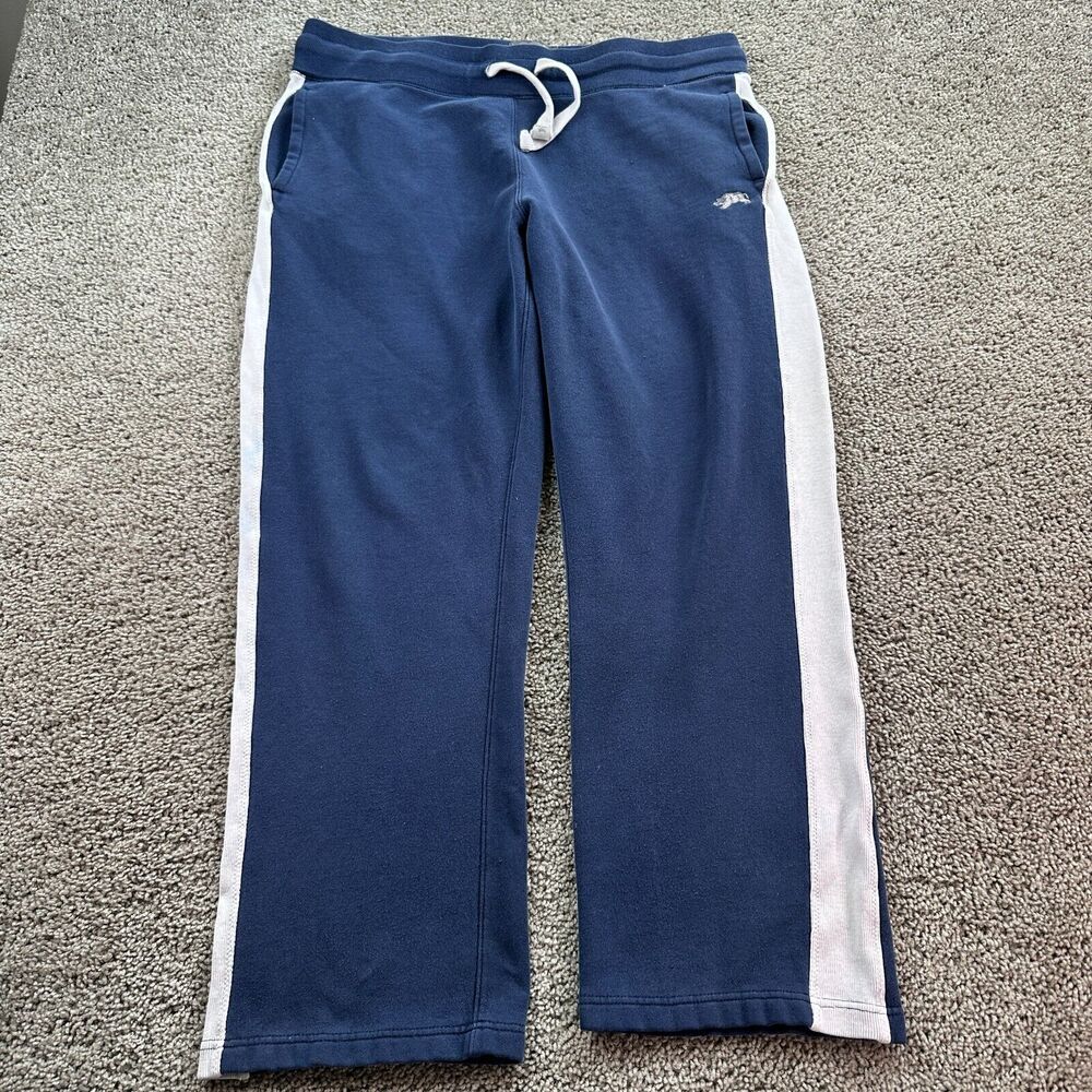 Slade Wilder Sweatpants Mens large Blue White Athleisure Pockets 38x28 FLAW